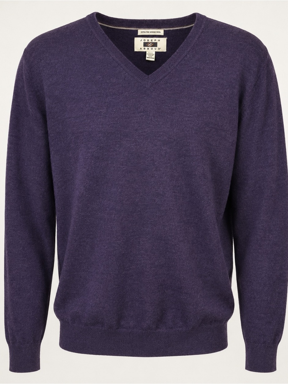 Joseph Abboud Men's Deep Purple V-Neck Sweater